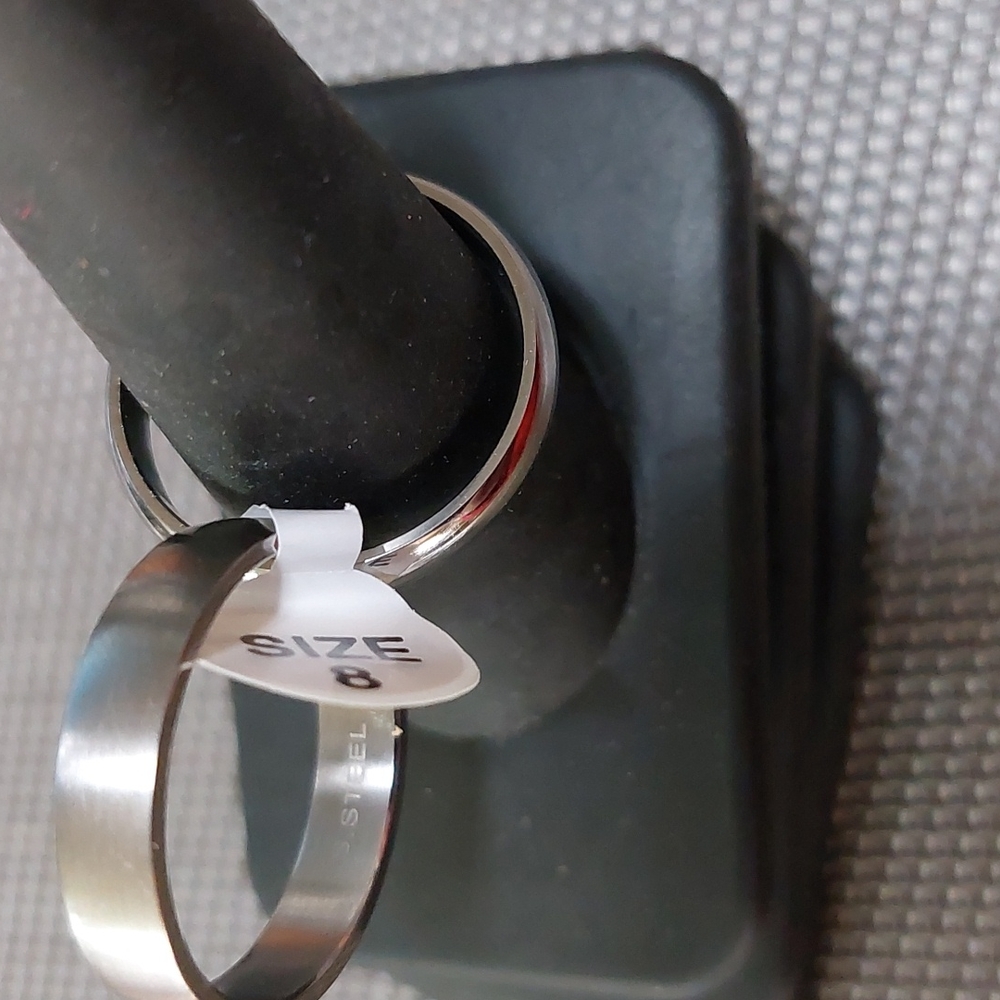 Stainless Steel  Band Shiny, Flat Band Matte Finish - Picture 3 of 6